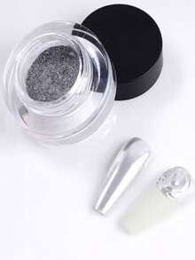 1件装新款银色猫眼磁性粉透明亮片美甲3D效果凝胶指甲油美甲设计颜料粉 - 杏色 - 查看 5