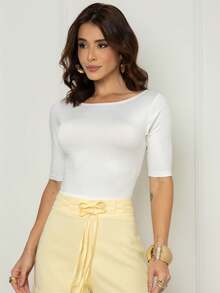 Kit 2 Women's Canoe Blouses Short Sleeve Basic Suplex Casual - View 8