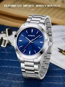 LIGE Men's Fashion Luxury Brand Watch Stainless Steel Strap Quartz Watch Minimalist And Elegant Water-Resistant For Daily Wear Men's Watch - Black - View 10