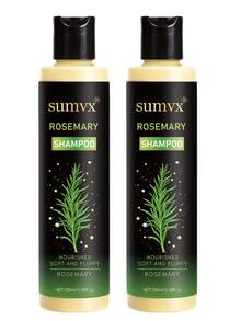 两瓶迷迭香草本洗发水和护发素。富含迷迭香、茶树和草本精华，可激活毛囊，使头发更浓密，温和清洁，滋润秀发，并控制油脂分泌。质地轻盈不油腻，适合所有发质，是馈赠佳品。 - 2PCS - 查看 9