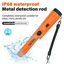 High Sensitivity Metal Detector Probe With LED Light - 360° Search, Metal Detector Probe With Leather Case For Outdoor Treasure Hunting, Batteries Not Included - A - 查看 2