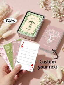 Custom Wedding Playing Cards Blank,Customize Text,32 Styles,Hand-Drawn Deck Of Cards, Playing Card Guest Book, Wedding/Engagement Gift - Multicolor - View 1