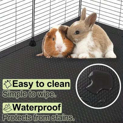 Large Waterproof Washable Dog Bed, Cat Nest, Playpen Mat - Heavy Duty Reusable Cage Liner With Black Waterproof Bottom, Durable Pet Pad Suitable For Rabbits, Guinea Pigs, Ferrets - Easy To Clean, Leak-Proof Design & Small Pet Supplies & Puppy Keep & Cat Bed & Cat Stuff