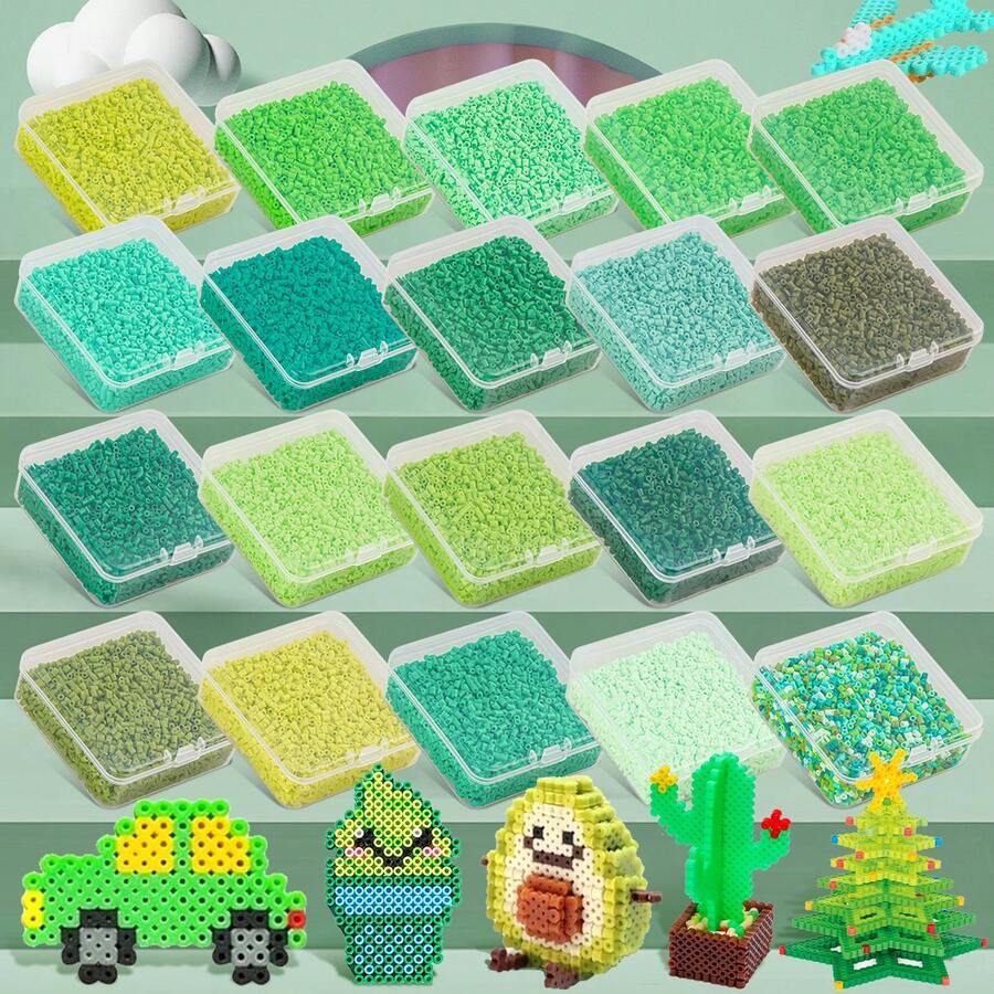 3100pcs 2.6mm Mini Fuse Beads Pixel Puzzle Iron Beads Melt Beads, High Quality DIY Handmade Craft Gift - 2.6mm Perler Beads - View 1