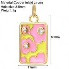 1pc Minimalist Copper Cross & Heart Shaped DIY Jewelry Pendant, Versatile Handmade Accessory - Multicolor - View 17