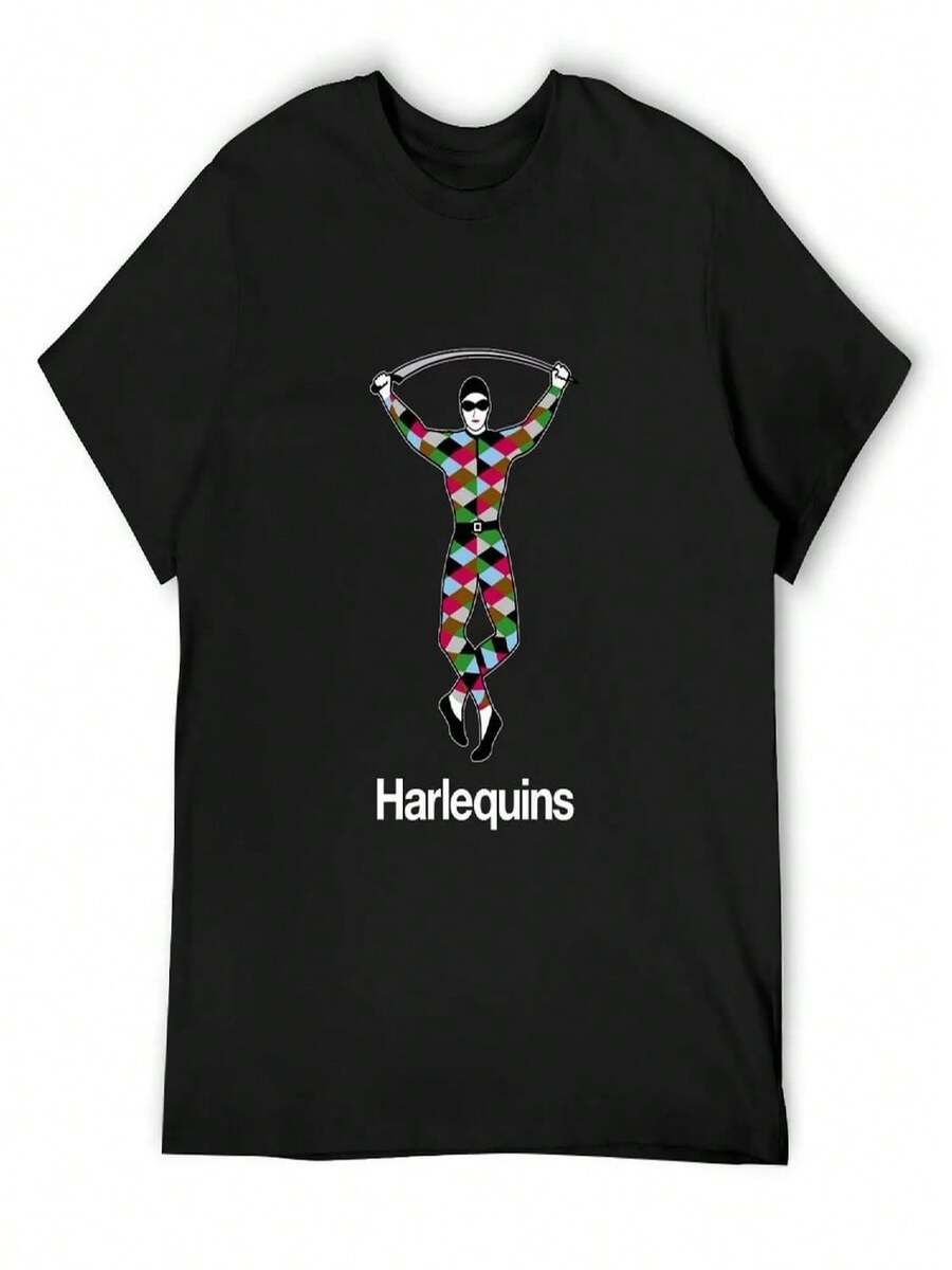 The Harlequins Essential T-Shirt Cheap Stuff Plus Sizes Mens Graphic T-Shirts Anime - màu đen - Xem 1