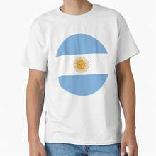 Argentina Flag Classic T-Shirt - 白色 - 查看 1