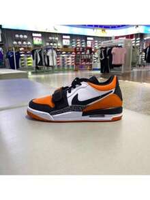 Nike 大童款  Legacy 312 低帮舒适复古篮球鞋 - 黑色/白色/橙色 - 查看 8