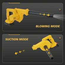 Portable Handheld Leaf Blower, Cordless Leaf Blower Compatible With Battery, Lightweight , Electric Leaf Blower With Extension Tube, Suitable For Gardens And Courtyards - Yellow - View 4