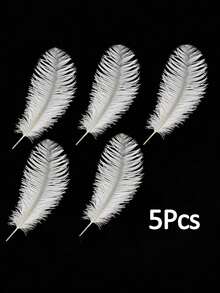 20/10/5支白色大羽毛花茎，家居装饰鸵鸟毛，人造鸵鸟毛 - 婚礼、派对、宴会中心装饰 - 适用于家庭婚礼圣诞派对装饰 DIY 装饰（婚礼、舞会、活动） - 低维护优雅装饰 - 白色 - 查看 12