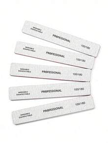 Rectangular Nail Files, 100/180 Grit Double-Sided Sandpaper Nail Files, Washable And Reusable, Suitable For Natural Nails And Acrylic Nails, For Home And Salon Use. Nail Care Products, Nail Tools, Nail Art Tools, Back To School Supplies, Manicure, Nail Tools (Applicable To Nail Stickers) - Nhiều màu - Xem 2
