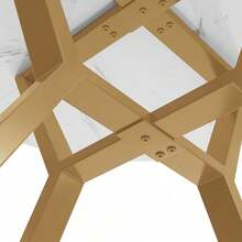 Dining Table & Chair Sets - Black + Golden + MDF+Steel - View 7