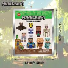 Minecraft 1PC Officially Licensed Cartoon Mystery Bag Collectible Surprise Pack Random One Mini Figures Steve Alex Backpack Buddies Collectible Keychain Bag Charm Themed Gifts Given To Family And Friends During The Festival - Multicolor - View 4