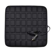 Manta calefactora eléctrica para coche, calentador corporal de calentamiento rápido, 12V, esterilla de calefacción suave, 9 temperaturas ajustables para coche y Camping 9OT9 - Cojín de asiento negro - Ver 11