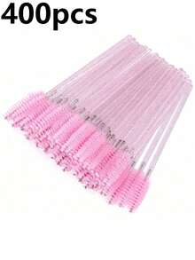 100pcs/Pack Disposable Mascara Wands, Spiral Brushes And Lash Brushes, Suitable For Eyebrow/Eyelash Extensions (Pink) - Multicolor - View 14