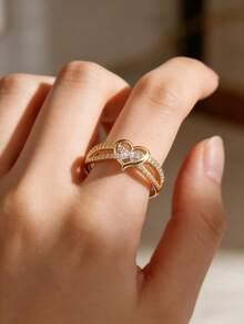 2026 Unique Copper Inlaid Classic Ring For Women, Suitable For Valentine's Day, Ramadan, Carnival, St. Patrick's Day, Cologne Carnival And Spring School Opening - Love YR856 - View 16