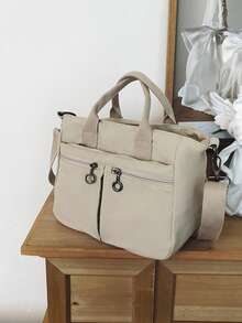 1pc, 31cm*14cm*20cm, Nylon, Fashion Handbag, Multi-Compartment Crossbody Bag, Fashionable Shoulder Bag, Multi-Pocket, Shoulder Bag, Crossbody Bag, Tote Bag, Handbag, Suitable For Commuting, School, Travel, Vacation, Etc. - Multicolor - View 14