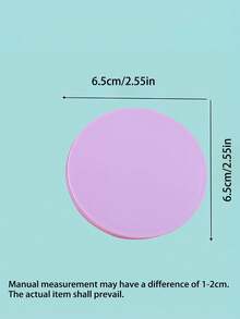 Foldable Double-Sided Compact Mirror, Round Folding Makeup Mirror With Flip Cover, Macaron Color, Gift For Students, Portable Folding Makeup Mirror, Round Dual-Sided Small Mirror For Touch-Ups - Purple - View 6
