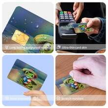 2pcs Colorful Credit Card Skin Stickers, Waterproof Scratch-Resistant Personalized Decorative Protective Stickers, Suitable For Credit/Debit/Transit Cards - C-multicolor - View 4