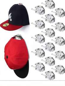 10 piezas Ganchos adhesivos para sombreros, diseño minimalista de estante para sombreros, sin necesidad de perforar, ganchos con ventosa resistente - Multicolor - Ver 1