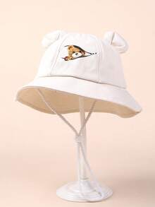 1pc Infant/Toddler/Kids Cartoon Bear Print Sun Hat, Unisex Baby/Children Bucket Hat For Spring/Summer/Autumn - 1PC - View 12