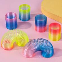 5 Stück/10 Stück/20 Stück Mini Kunststoff Spiralfedern Spielzeug, Fidget Druck Spirale Mini Federn Großpackung Spielzeug, Weihnachtsstrumpf Füllung, Weihnachtsknaller, zufällige Formen und Farben, kreative Party Geschenke und Geburtstagsgeschenke für Freunde - Verschiedenfarbig - Übersicht 5