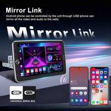 Auto Estereo 1 Din 6+32gb Pantalla Tactil Extraible Carplay&Android Auto - A - Ver 8