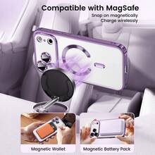 1个Hadaasi深紫色亮面电镀磁吸镜头保护壳，兼容 17、17 Pro、17 Pro Max、17 Air、11、12、13、14、15、16 Pro、Pro Max，Galaxy A54、S22、S23、S24、S25 Ultra、A54、A55、A16、S20P、S20U、Note10、Note20U、A36、A35、A34、S26、A25、A24、A15、A14、A06、A05、A05S，支持无线充电 - 深紫色 - 查看 5