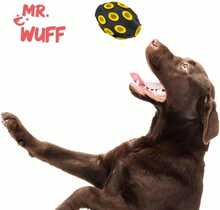 MR WUFF Juguete para Perro, Pelota de Fútbol Americano Dispensadora de Premios, Rellenable de Comida (Negro) - ColorA - Ver 3