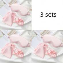 Bộ 4 miếng mặt nạ mắt lụa, băng đô, dây buộc tóc khi ngủ, phụ kiện gia đình cho phòng ngủ, du lịch, văn phòng, trường học, đồ dùng cho ngày tựu trường - Rượu sâm banh - Xem 28