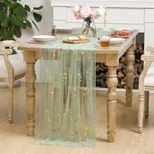 Horaldaily - Mantel de gasa verde con bordado de flores 52 x 70 pulgs rectangular cubierta de mesa de tul para primavera verano dracin de fiesta de jardn para bricolaje boda fiestaDecoración de cuarto, Muebles, Herramientas para hombre, Muebles para cuarto - [AUTOMÓVIL CLUB BRITÁNICO - Ver 3