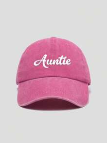 1顶印有“阿姨”字样的休闲复古棒球帽，遮阳帽，卡车帽，做旧棒球帽，男女通用，适合日常外出、旅行、度假、探访亲朋好友等场合。 - 多色 - 查看 12