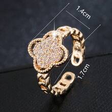 1pc Women's Star Cubic Zirconia Open Ring, Suitable For Women's Daily, Dating, Party Wear, Eid, Ramadan, Holiday Gift (No Box) - Ring - View 10