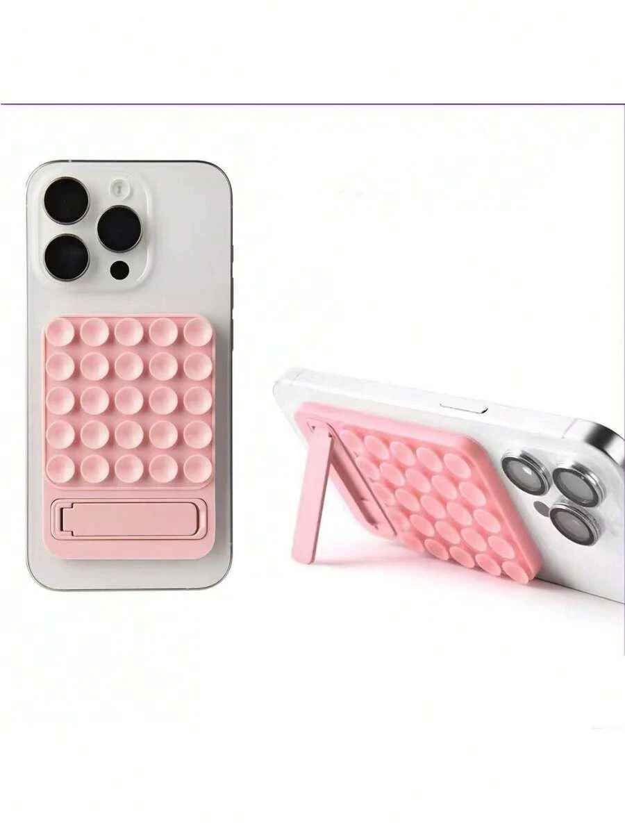 1pc Silicone Suction Phone Case Mount,Phone Suction Grip,Octobuddy,Sticky Phone Grip, Adhesive Phone Stand Sticky For Cell Phone - One Size - View 1