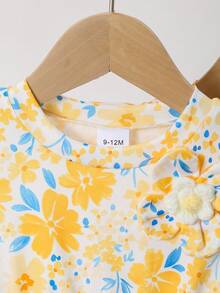 Bộ 3 món cho bé gái mùa hè: Váy cổ tròn tay ngắn kẻ sọc + Váy hoa + Váy xòe eo trơn. - Nhiều màu - Xem 3