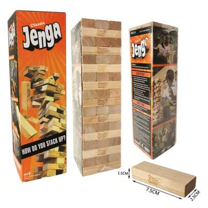 Jenga - Juego de mesa para adultos con bloques apilables grandes