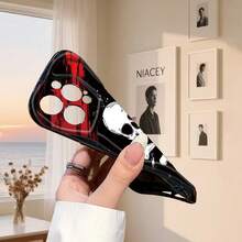 1 chiếc ốp lưng điện thoại họa tiết đầu lâu Gothic, chất liệu kem, nhẹ và chống sốc, lý tưởng cho cả nam và nữ sử dụng hàng ngày, tương thích với iPhone 17 Pro/17 Pro Max/17 Air/17/16e/16/15/14/13/12/11, Galaxy S23/S24/S25/S26, A57/A54/A37/A17/A07, Series - màu đen - Xem 5