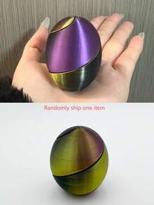 1个3D螺旋印花彩色彩蛋，创意减压玩具，复活节彩蛋，适合万圣节、圣诞节、感恩节装饰和礼物，理想的生日礼物（随机渐变色），趣味十足，情人节、派对礼品 - 彩色 - 查看 18