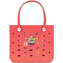 1 EVA Beach Bag, Tote Bag, Casual Tote Bag, Women's Picnic Shoulder Bag, Waterproof, Lightweight, Durable, Multi-Functional Essential Bag, Multi-Functional Shoulder Bag Shopping Tote Bag, Mesh Bag, Multi-Functional Toiletry Bag, Bathroom Bag And Shoulder Bag, Lightweight, Large Capacity, Portable Mesh Beach Bag, Suitable For Family Travel, Vacation, Beach, Camping And Hiking, Summer Bag, Cosmetic Bag - 彩色 - 查看 17