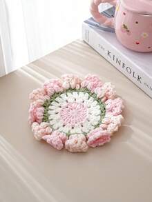 1 pieza Posavasos rosa lindo, Posavasos aislado - Rosa - Ver 6