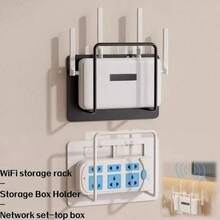 1 Giá đỡ gắn tường - Không cần khoan, Giá đỡ bộ định tuyến Wifi, Giá đỡ đầu thu truyền hình gắn tường, Giá đỡ bộ định tuyến lắp đặt tường không cần khoan, Giá đỡ hộp lưu trữ bằng gang - Không cần khoan, Giá đỡ Wifi đặt hộp, Kệ Wifi cho đầu thu truyền hình, Giá đỡ hộp cáp nền rộng, Giá đỡ Wifi đặt bộ định tuyến không cần khoan - Nhiều màu - Xem 3