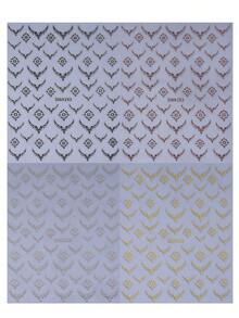 4片装金属法式线条美甲贴纸，奢华法式贴花，自粘式DIY图腾滑块，美甲装饰，婚礼日常美甲用品 - 彩色 - 查看 12