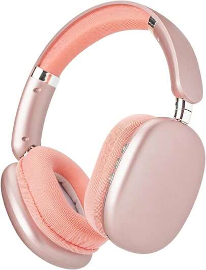 SUNJOM Wireless Bluetooth Over Ear Headphones Up To 28H Battery Life Headset With Microphone Gym Overhead Headphones Compatible With IOS & Android Mobile Phones,Computers,Laptop(Silver)