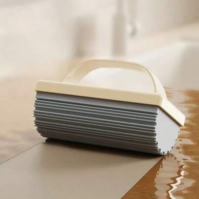 1个手持式海绵拖把，解放双手，适用于厨房、浴室、梳妆台等清洁，也适合行动不便人士使用。