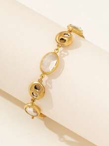 Bộ 3 vòng tay mạ vàng 18K, có thể đeo chồng lên nhau hoặc riêng lẻ, kiểu dáng đa năng, phù hợp cho các buổi hẹn hò, tụ họp, làm quà tặng và trang phục hàng ngày. - Vàng - Xem 9