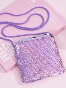 1 chiếc ví đeo chéo lấp lánh - Ví đựng tiền xu hoạt hình sống động, tiện dụng hàng ngày. - Nhiều màu - Xem 15