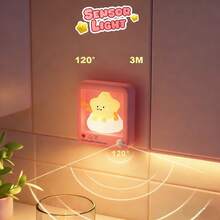 Đèn ngủ cảm biến hình ngôi sao & gấu hoạt hình dễ thương, đèn LED sạc từ tính, độ sáng điều chỉnh 2 mức, tự tắt sau 60 giây, đèn trang trí di động gắn tường & để bàn, phù hợp cho phòng ngủ, hành lang, không gian trong nhà - ánh sáng trắng ấm áp - Xem 7
