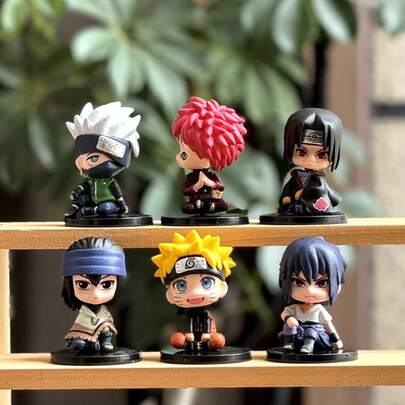 迷你Q版动漫手办 漩涡鸣人 宇智波旗木春野樱 可爱摆件 桌面摆件 收藏模型玩具 蛋糕装饰 粉丝礼物