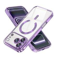 1个Hadaasi深紫色亮面电镀磁吸镜头保护壳，兼容 17、17 Pro、17 Pro Max、17 Air、11、12、13、14、15、16 Pro、Pro Max，Galaxy A54、S22、S23、S24、S25 Ultra、A54、A55、A16、S20P、S20U、Note10、Note20U、A36、A35、A34、S26、A25、A24、A15、A14、A06、A05、A05S，支持无线充电 - 深紫色 - 查看 2