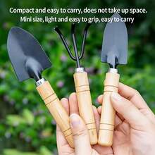 Complete Gardening Kit: 3 Ergonomic Heavy-Duty Metal Tools + 1 Transparent Watering Can, Suitable For Home Gardens, Lawn Care And Succulent Plant Maintenance - Four-piece Set - View 6